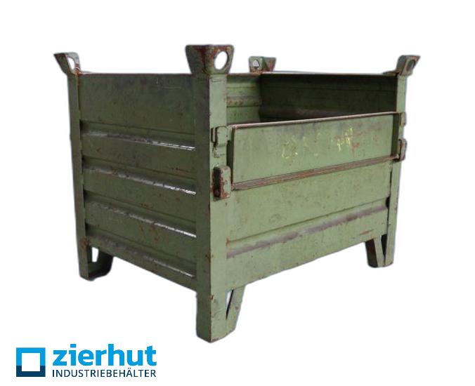 Stahlbehälter SB-866 Stahlbehälter mit halbseitger Klappe