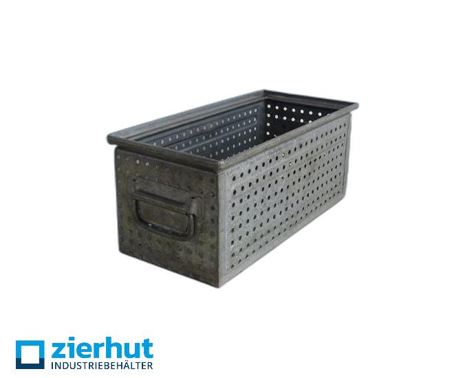 Schäferkisten gelocht, metall-verzinkt , gelocht 6-7mm