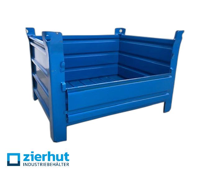 Stahlbehälter SB-186-600 mit Klappe lackiert Aufbewahrungsbehälter 1000x800x600