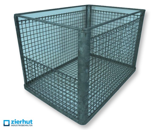 Drahtgitterkorb Gitterbehälter, verzinkt 800x550x535