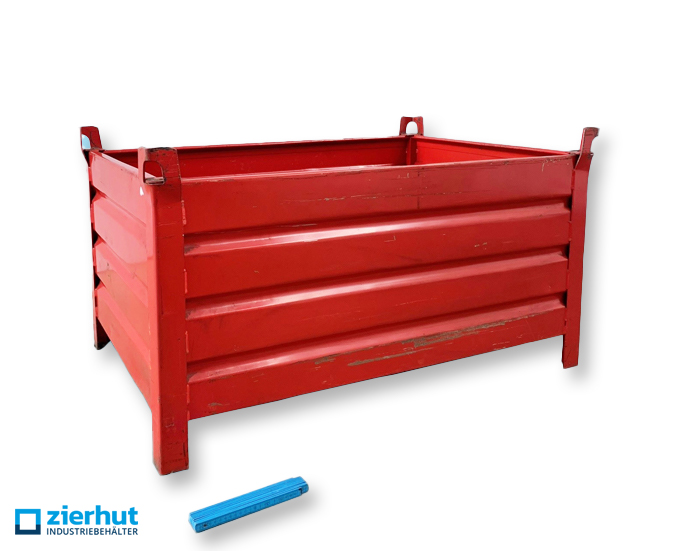 Stahlbehälter SB-1280 Stapelbehälter, rot 1200x800x600