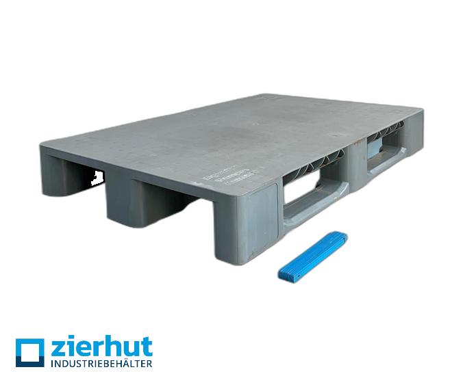 Universal Kunststoffpalette mit geschlossenem Deck Kunststoffpalette, 7500 kg Traglast, grau 1200x800x155