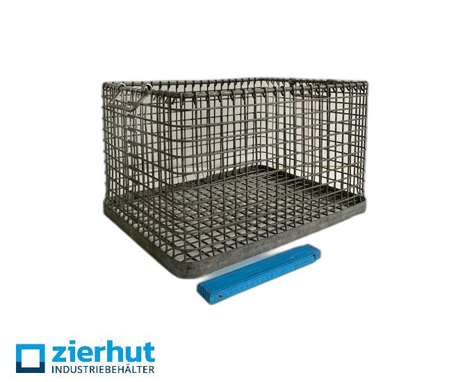 Drahtgitterkorb Gitterbehälter, verzinkt 500x400x300