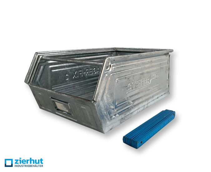 Sichtlagerkiste 14/7-2 verzinkt Lagersichtkästen 450x300x200