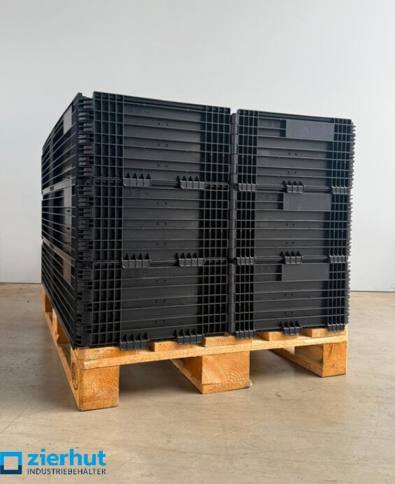 Palettenaufsatzrahmen Kunststoff mit 6 Scharnieren Aufsatzrahmen 1200x800x200