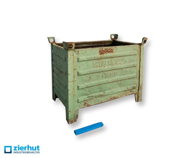 7 Stück Stahlbehälter SB-856 lackiert Stahlblechbehälter 800x500x675