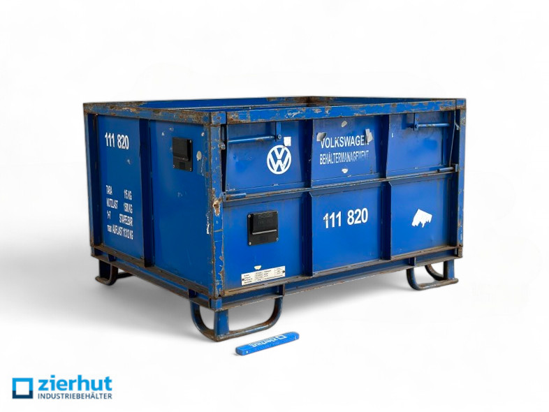 Ladungsträger VW 111820 lackiert Stahlbehälter mit Gabeltaschen 1200x1000x758