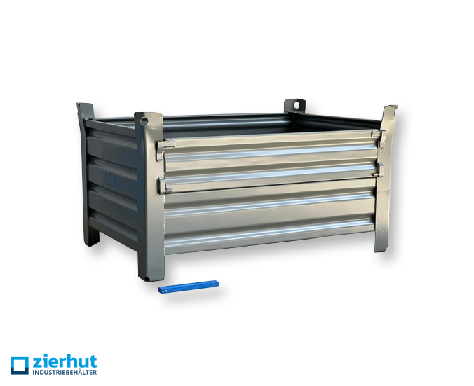 Stahlbehälter SB-1280 mit Klappe lackiert Stapelbehälter 1200x800x600