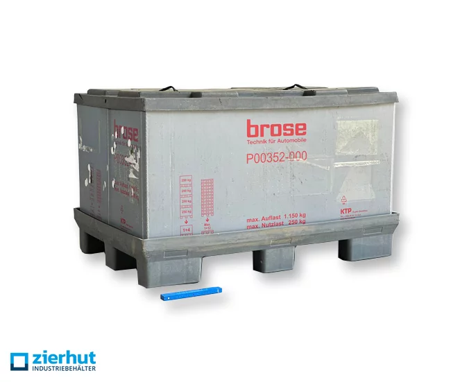 KTP-Box System 2000 114777 mit niedriger Ringhöhe 600 mm faltbarer Transportbehälter 1200x800x755