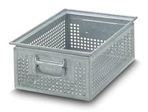 Boîte de transport piquée 425x325x300 mm galvanisée selon DIN EN ISO 1461 - Lochcasts