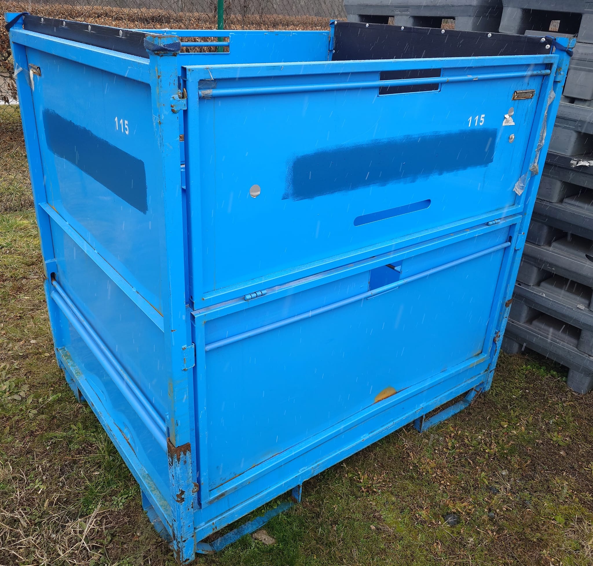 Stahlbehälter 1500x1200x1470 mm Faltbehälter